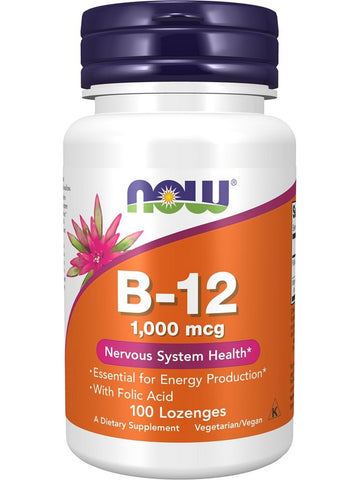 NOW Foods, B-12 1000 mcg, 100 lozenges