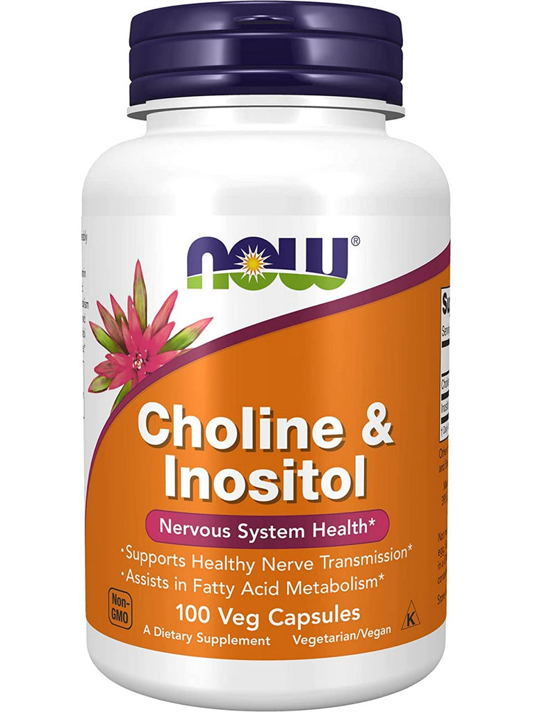 NOW Foods, Choline & Inositol 500 mg, 100 veg capsules
