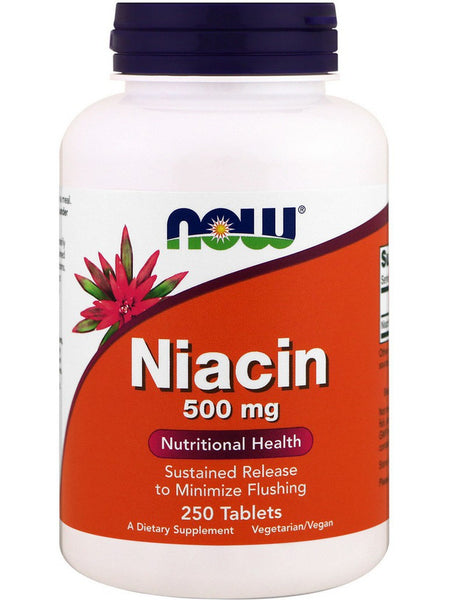 NOW Foods, Niacin 500 mg, 250 tablets