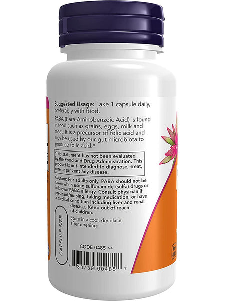 NOW Foods, PABA 500 mg, 100 capsules