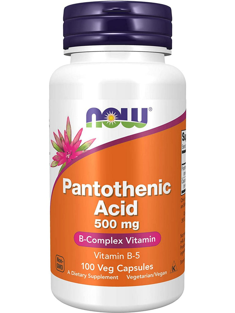 NOW Foods, Pantothenic Acid 500 mg, 100 veg capsules