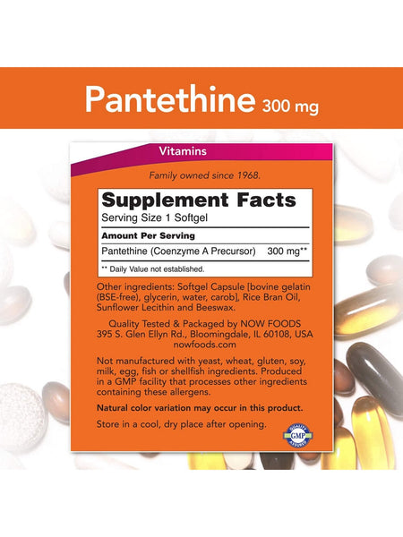 NOW Foods, Pantethine 300 mg, 60 softgels