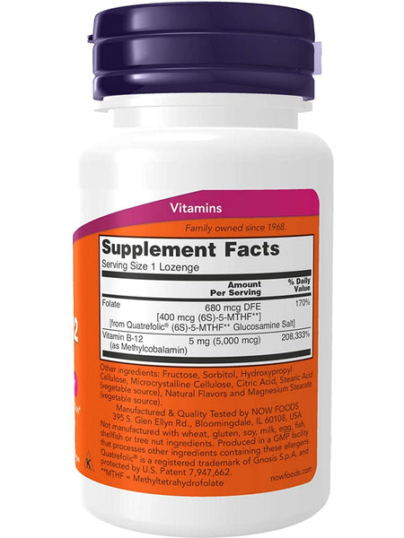 NOW Foods, Methyl B-12 5,000 mcg, 120 lozenges
