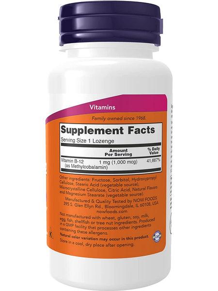 NOW Foods, Methyl B-12 1,000 mcg, 100 lozenges