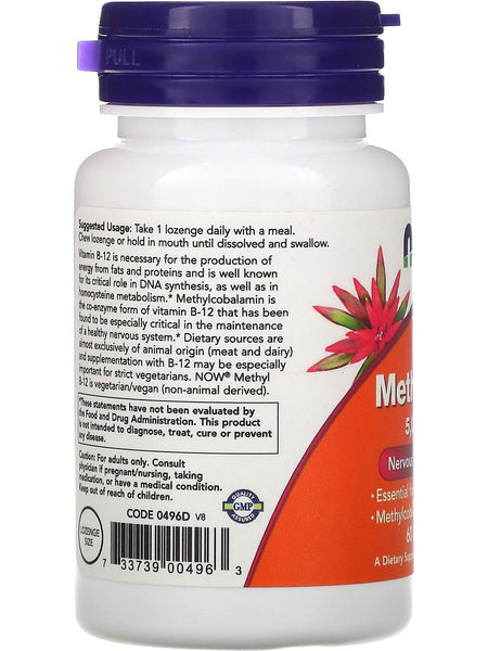 NOW Foods, Methyl B-12 5,000 mcg, 60 lozenges
