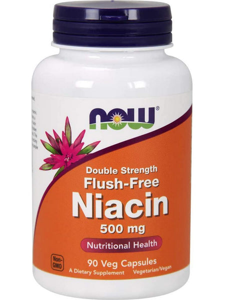 NOW Foods, Niacin 500 mg, Double Strength Flush-Free, 90 veg capsules