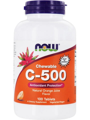NOW Foods, C-500 Orange, Chewable, 100 tablets