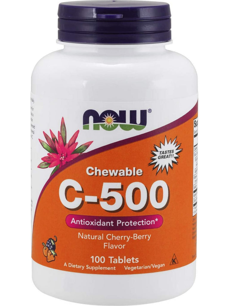 NOW Foods, C-500 Cherry, Chewable, 100 tablets
