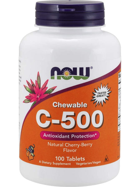 NOW Foods, C-500 Cherry, Chewable, 100 tablets
