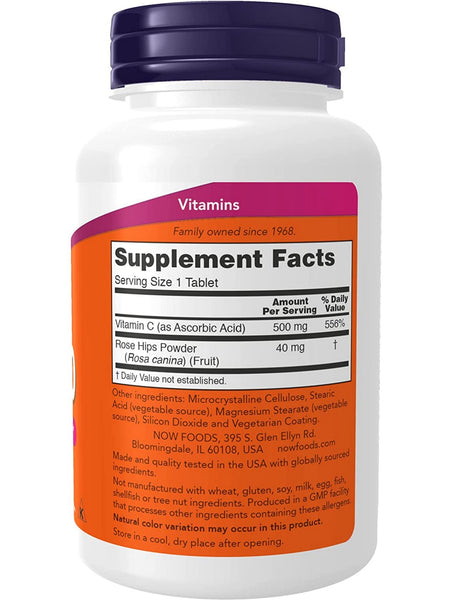 NOW Foods, C-500 with Rose Hips, 250 tablets