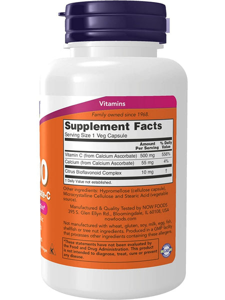 NOW Foods, C-500 Calcium Ascorbate-C, 100 veg capsules