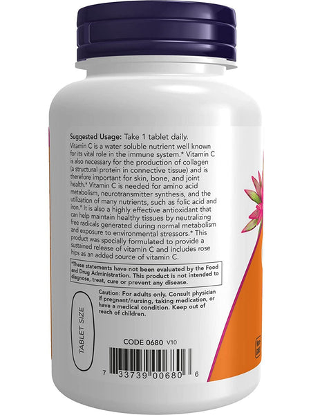NOW Foods, C-1000 Sustained Release Tablets with Rose Hips, 100 tablets