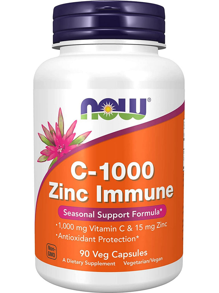 NOW Foods, C-1000 Zinc Immune, 90 veg capsules