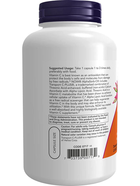 NOW Foods, AlphaSorb-C® 500 mg, 180 veg capsules