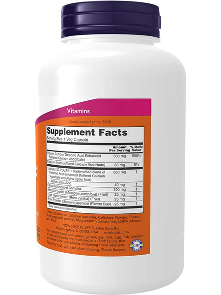 NOW Foods, AlphaSorb-C® 500 mg, 180 veg capsules