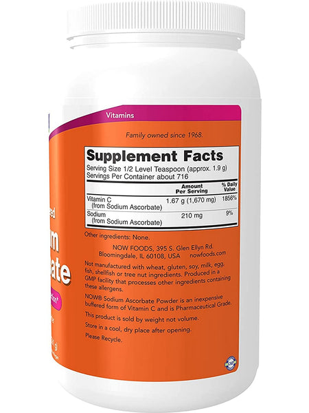 NOW Foods, Sodium Ascorbate, 3 lbs