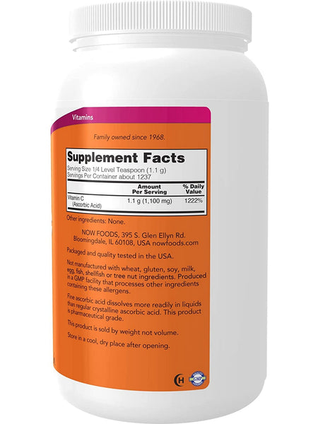 NOW Foods, Vitamin C Crystals, 3 lbs