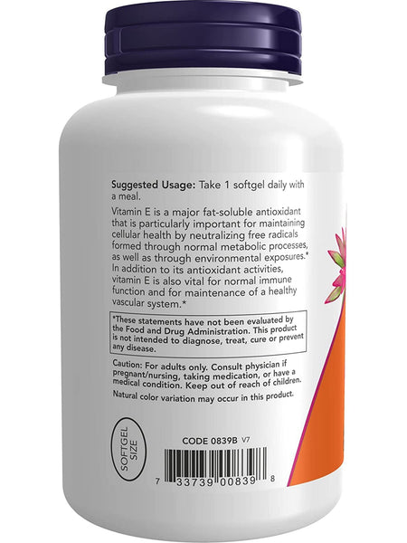 NOW Foods, E-400 D-Alpha Tocopheryl, 250 softgels