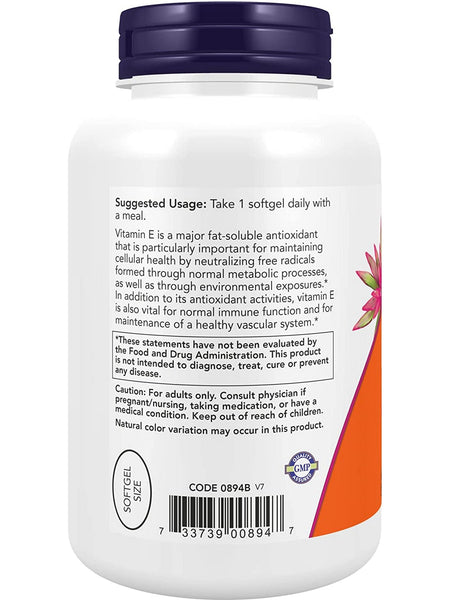 NOW Foods, E-400 with Mixed Tocopherols, 250 softgels