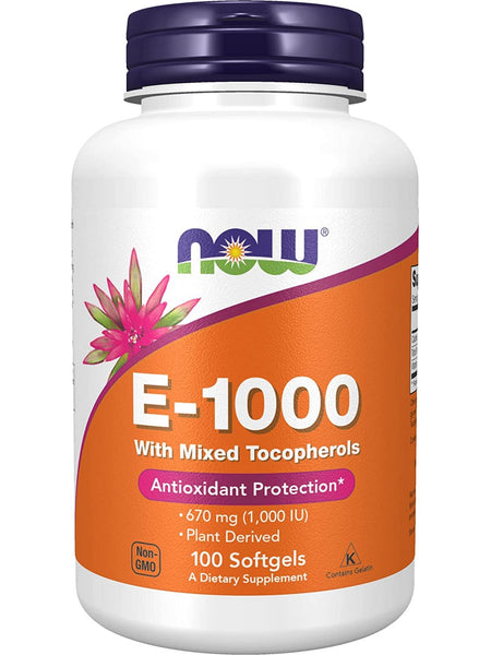NOW Foods, E-1000 IU Mixed Tocopherols, 100 softgels