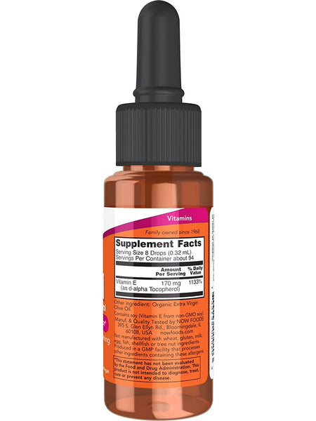 NOW Foods, E-Oil d-alpha Tocopherol, 1 fl oz