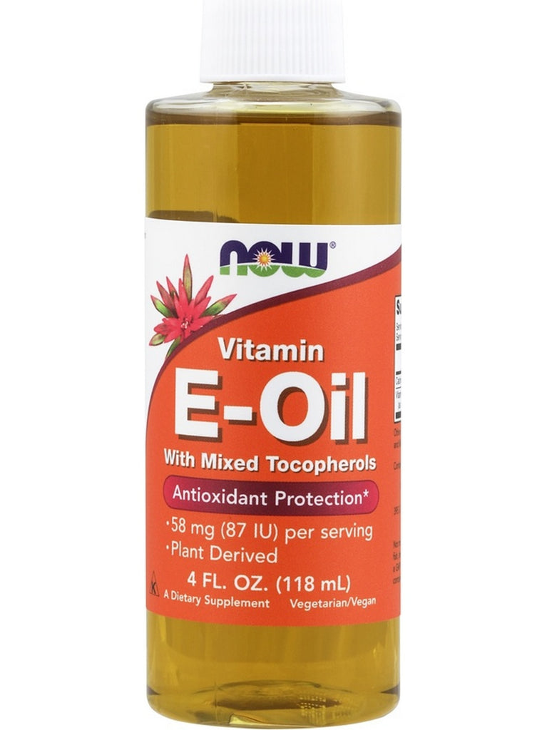 NOW Foods, E-Oil with Mixed Tocopherols, 4 fl oz