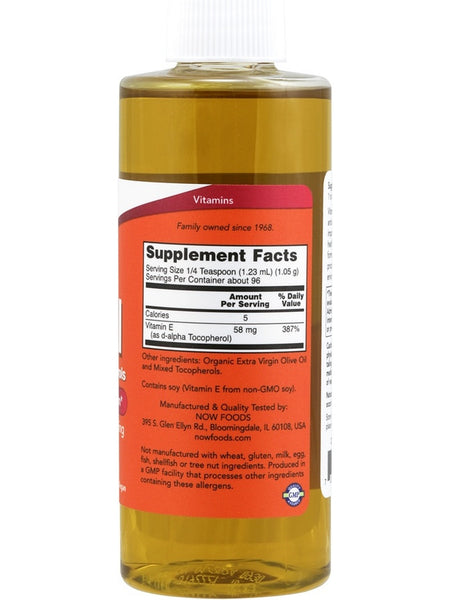 NOW Foods, E-Oil with Mixed Tocopherols, 4 fl oz