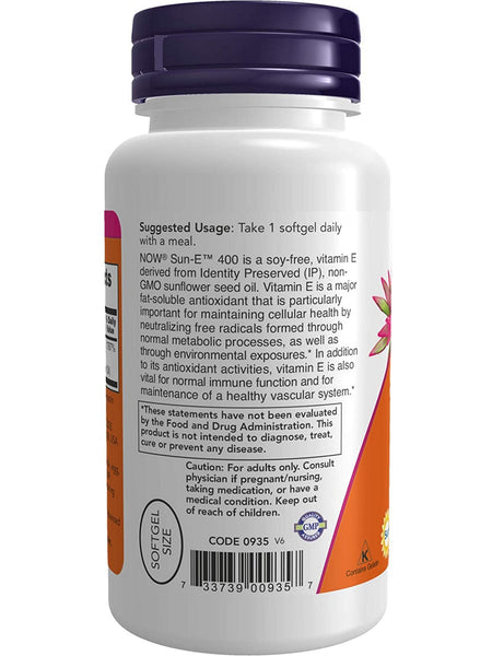 NOW Foods, Sun-E™ 400 Soy-Free, 60 softgels