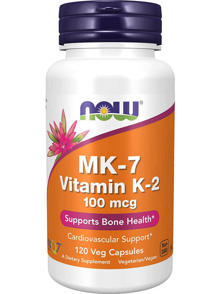 NOW Foods, MK-7 Vitamin K-2 100 mcg, 120 veg capsules