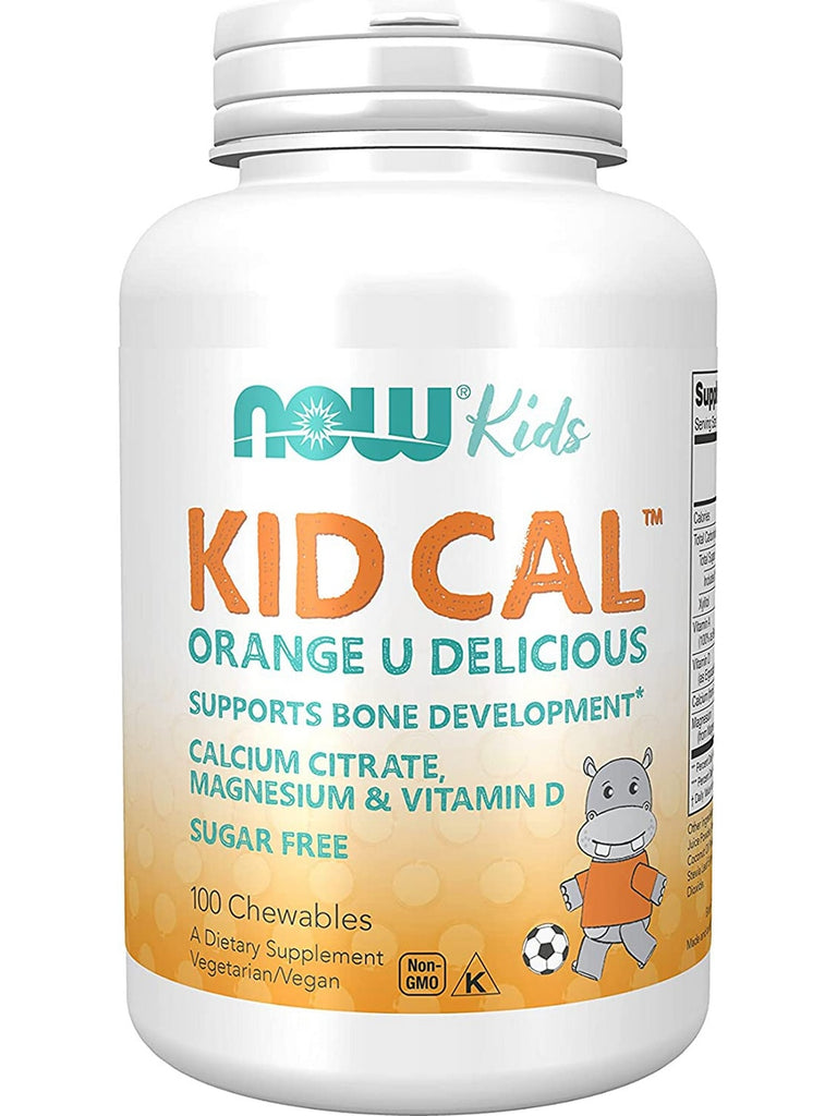 NOW Foods, Kid Cal Orange U Delicious Flavor, 100 chewables