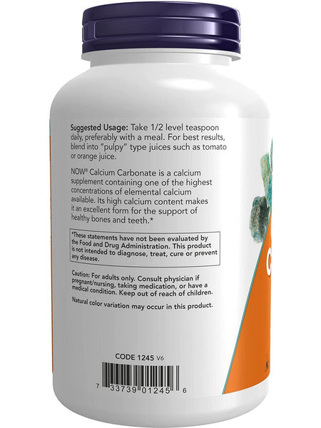 NOW Foods, Calcium Carbonate Pure Powder, 12 oz