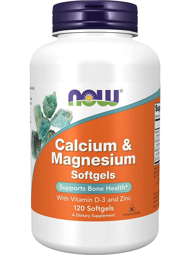 NOW Foods, Calcium & Magnesium Softgels, 120 softgels