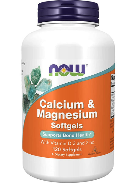 NOW Foods, Calcium & Magnesium Softgels, 120 softgels