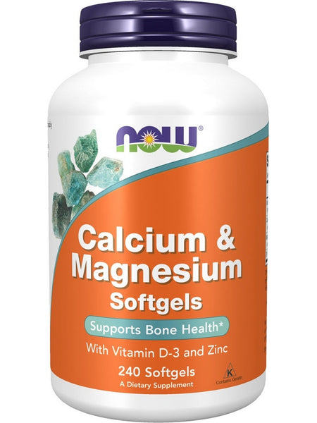 NOW Foods, Calcium & Magnesium Softgels, 240 softgels