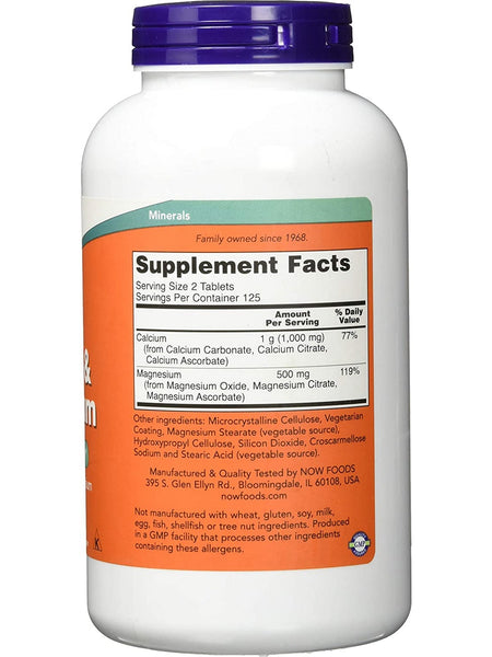 NOW Foods, Calcium & Magnesium, 250 tablets