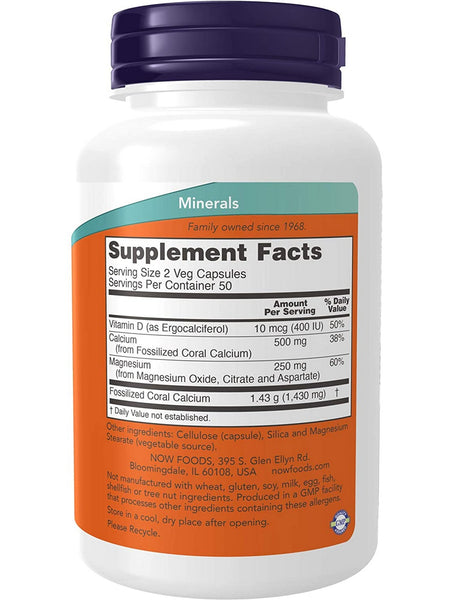 NOW Foods, Coral Calcium Plus, 100 veg capsules