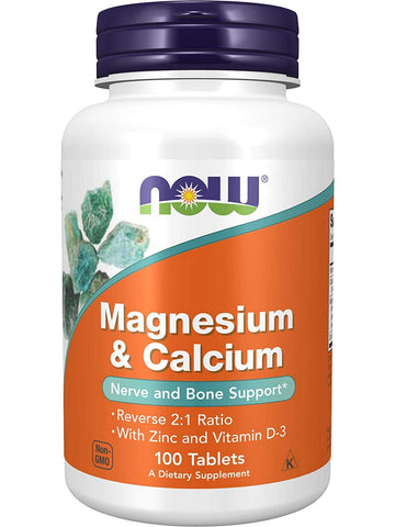 NOW Foods, Magnesium & Calcium, 100 tablets