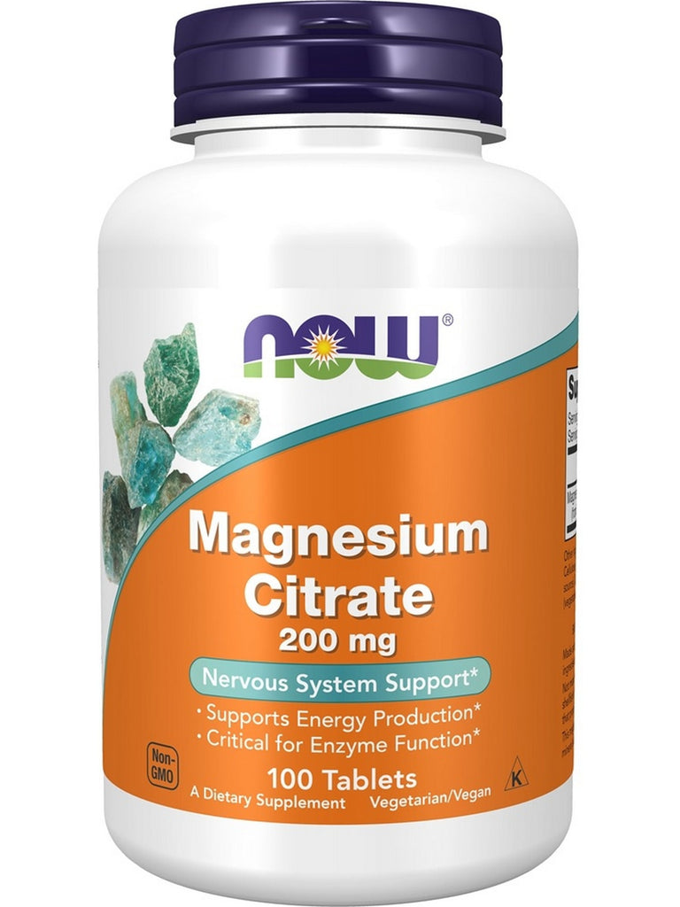 NOW Foods, Magnesium Citrate 200 mg, 100 tablets