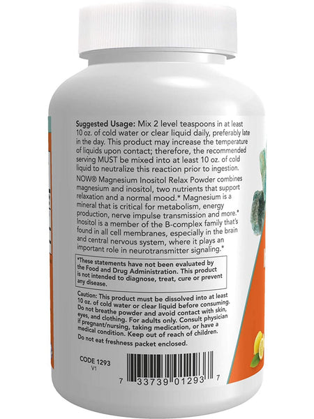 NOW Foods, Magnesium Inositol Relax, 16 oz