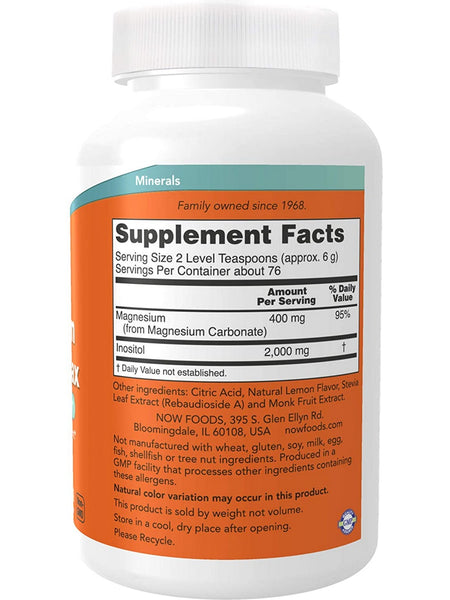 NOW Foods, Magnesium Inositol Relax, 16 oz
