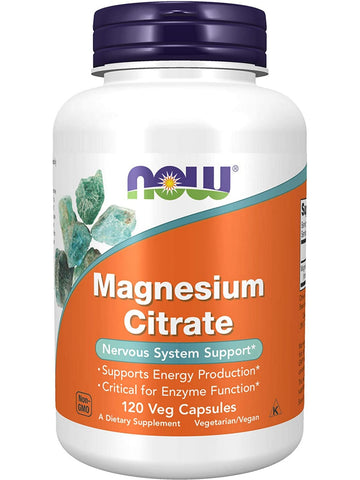 NOW Foods, Magnesium Citrate, 120 veg capsules