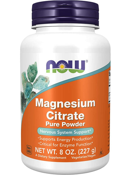 NOW Foods, Magnesium Citrate Pure Powder, 8 oz