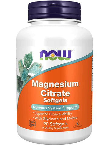NOW Foods, Magnesium Citrate Softgels, 90 softgels