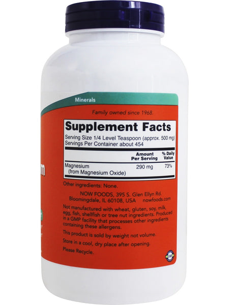 NOW Foods, Magnesium Oxide Pure Powder, 8 oz