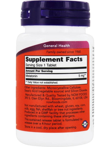 NOW Foods, Melatonin 5 mg Sustained Release, 120 tablets