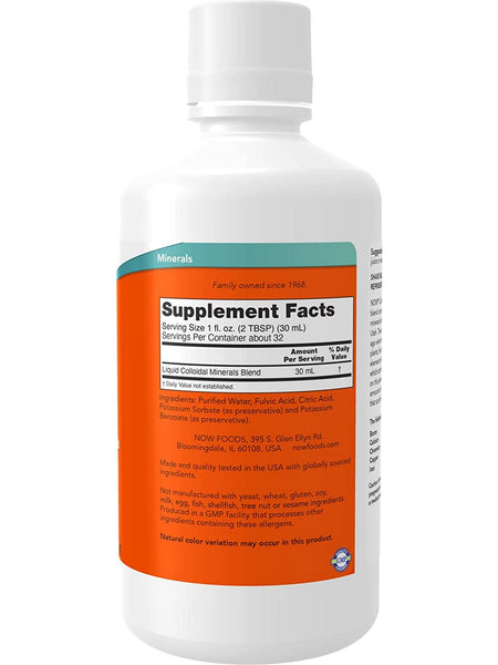 NOW Foods, Colloidal Minerals Liquid, 32 fl oz