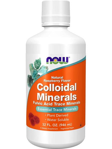 NOW Foods, Colloidal Minerals, Natural Raspberry Flavor Liquid, 32 fl oz