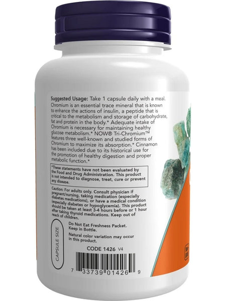 NOW Foods, Tri-Chromium™ 500 mcg with Cinnamon, 180 veg capsules