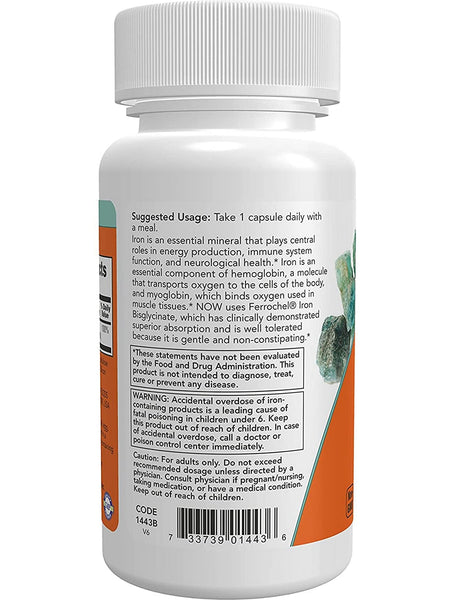 NOW Foods, Iron 18 mg, 120 veg capsules