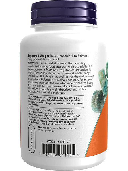 NOW Foods, Potassium Citrate 99 mg, 180 veg capsules